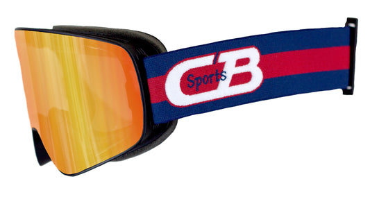 No. 6 REVO / CB SPORTS Interchangeable Lens Goggles - Solar Orange w/Classic Strap